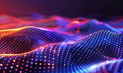 Neon Digital Topography.
Dynamic digital topography lines flowing in a neon-infused landscape of movement and color.