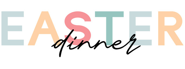 Happy easter lettering. Cute hand drawn illustration, card template