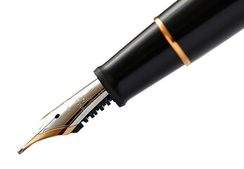 Close up of a pen on a blank piece of paper about to start writing