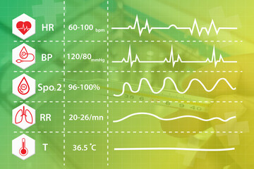pulse line,pulse line icon vital signs, 5 basic medical vital signs, vital signs monitoring, vital...