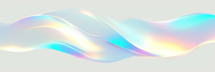 Soft neon waves blending in a holographic light dance