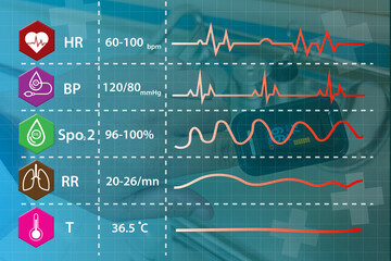 pulse line,pulse line icon vital signs, 5 basic medical vital signs, vital signs monitoring, vital...