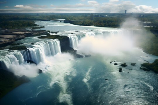 Niagara falls beautiful landscape picture, ai generated