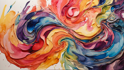 Vibrant background. Liquid paint texture.