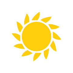 Sun icon. Trendy vector summer symbol for website design, web button, mobile app. Sun power logo
