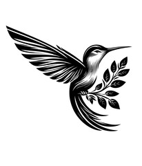 Obraz premium colibri or humming bird isolated vector illustration