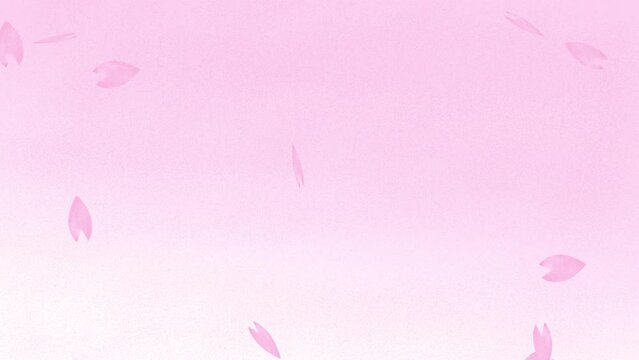 桜が舞う　淡いピンク背景