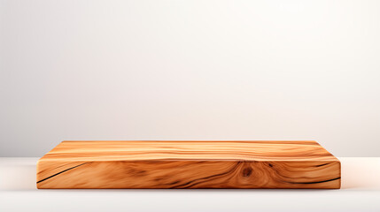a piece of olive hardwood on white background for product presentation