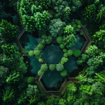 award winning drone photography green nature done by best photographers for gettyimage shape of hexagon structures subtle