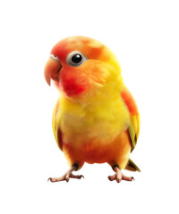 A cute  parrot isolated on a transparent background