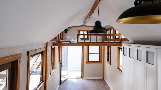 Wooden House Construction site interior