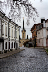 Fototapeta na wymiar a magical view of the old town in Lutsk