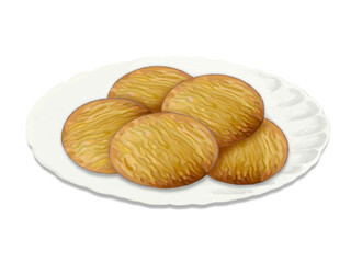 バタークッキー皿付き