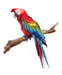 Obraz premium cute colorful parrot isolated on transparent background