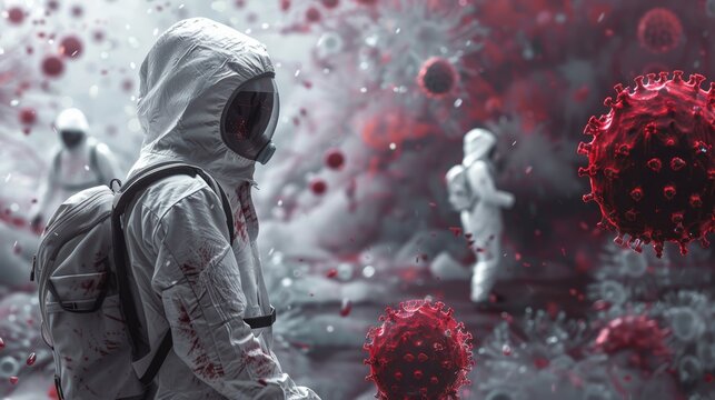 Defending from Virus Pandemic Attack Concept.