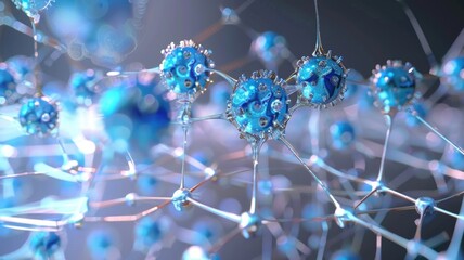 nanomachines interfacing with neural networks, suggesting future possibilities for brain-computer interfaces