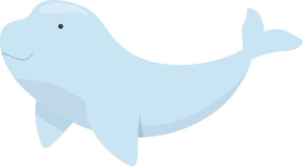 White arctic whale icon cartoon vector. Cold expedition. Man cold scientist