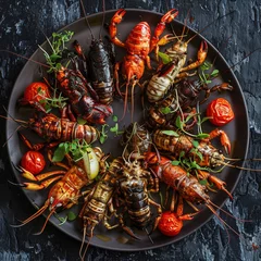 Foto auf Alu-Dibond assiette d'insectes comestibles © Magalice