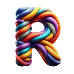 Isolated 3D Letter on a Clear PNG Canvas Generative AI