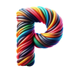 Isolated 3D Letter on a Clear PNG Canvas Generative AI