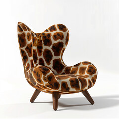 fauteuils modernes en imitation peau de girafe