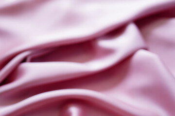 Textured Satin Duchess pink plush draping fabric. Elegant and elegant background. Space for web...