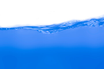 Clean water with water droplets and waves