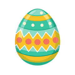 Isolated colorful easter egg illustration in png