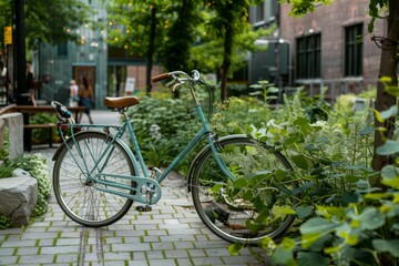 Fototapeta na wymiar Green City Bicycle Park