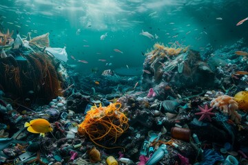 Fototapeta na wymiar Ocean Plastic Pollution