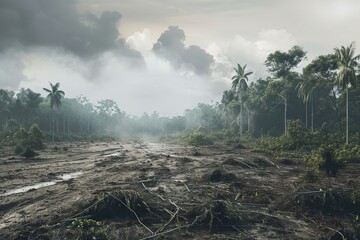 Devastating Deforestation - obrazy, fototapety, plakaty