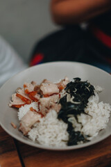 Tasting Asian Delicious Rice Bowl Culinary Creations Captured Through Stunning Food Photography of Local Delicacies