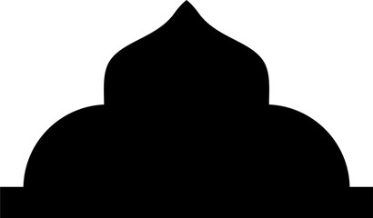 Islamic Dome Design Glyph Black filled silhouettes Design pictogram symbol visual illustration