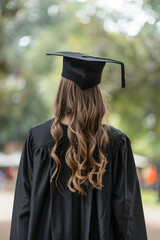 girl graduate photo from the back