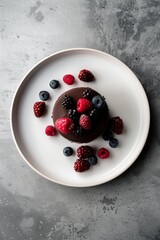 raspberry and blackberry cake