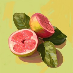 Guava Fruit Vector Illustration