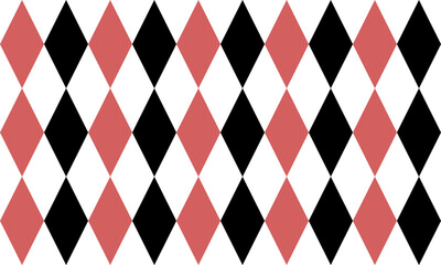 Pink two tone black and pink diamond strip repeat pattern, replete image, block design for fabric printing