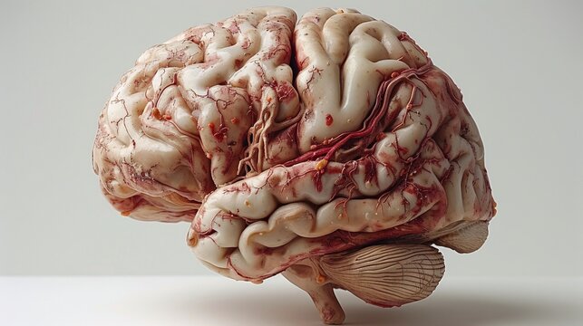 a close up of a brain