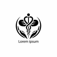 Flat design nurse logo template collection