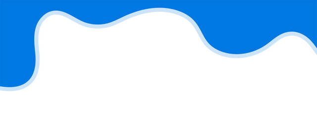 Top  header waves, border, separator, divider vector illustration