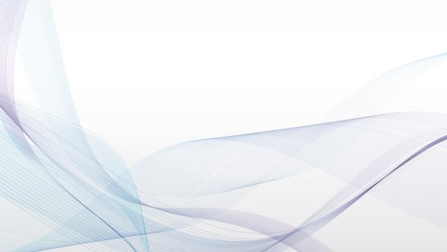 4k motion abstract white curve background. Abstract blue wave line banner. template presentation