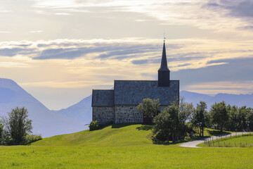 Edoey church in the Smoela municipality, Norway