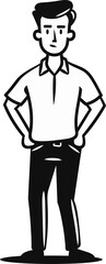 Fototapeta premium Man of the Dawn New Beginnings in Vector Form