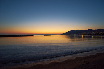 神戸須磨海岸の夕景
約1.8㎞に渡って海水浴場が広がっている、阪神間最大の海水浴場