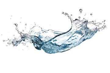 blue water splash isolated on white background. Water splash