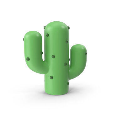 Cactus vector emoji illustration isolated on white background. emoticon, vector flat icon hd