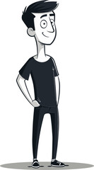 The Reflective Man Introspective Gaze in Vector Form