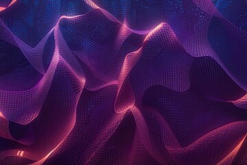  abstract violet wave mesh background, created by ai generated