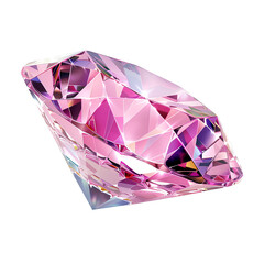 pink diamond isolated on white