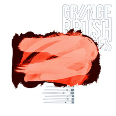Color brush stroke and texture. Grunge vector abstract hand - painted element.